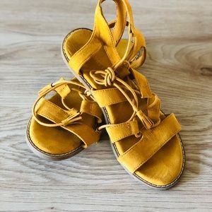 Old Navy mustard yellow sandals